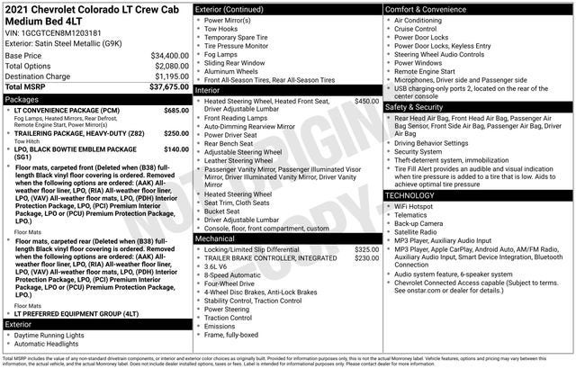 2021 Chevrolet Colorado LT