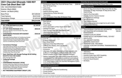 2021 Chevrolet Silverado 1500 RST