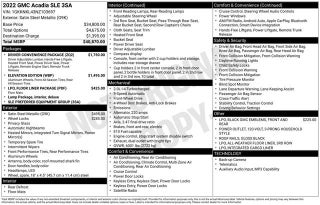 2022 GMC Acadia SLE