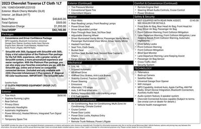 2023 Chevrolet Traverse LT Cloth
