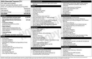 2026 Chevrolet Traverse Z71