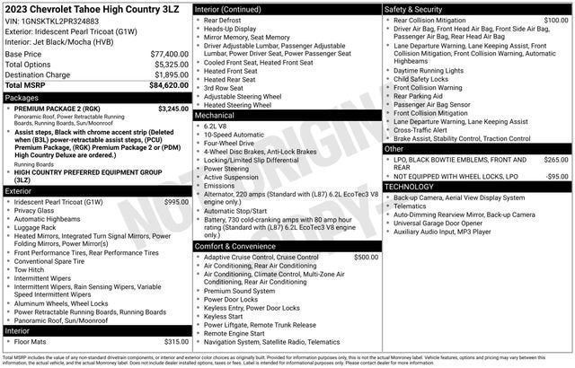 2023 Chevrolet Tahoe High Country