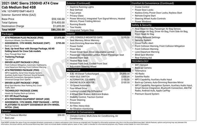 2021 GMC Sierra 2500 HD AT4