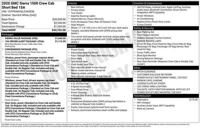 2020 GMC Sierra 1500 4WD Crew Cab Short Box