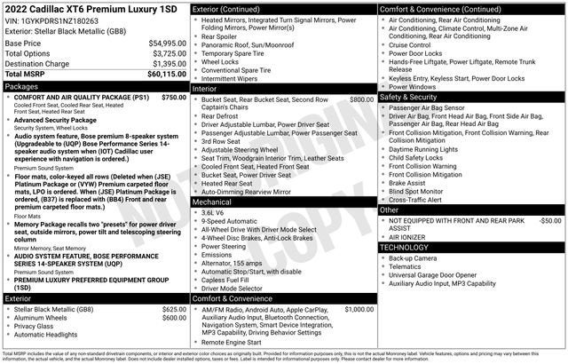 2022 Cadillac XT6 Premium Luxury