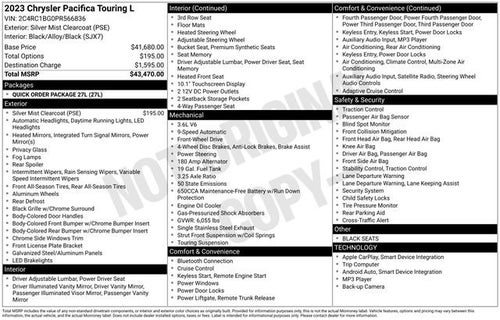 2023 Chrysler Pacifica Touring L
