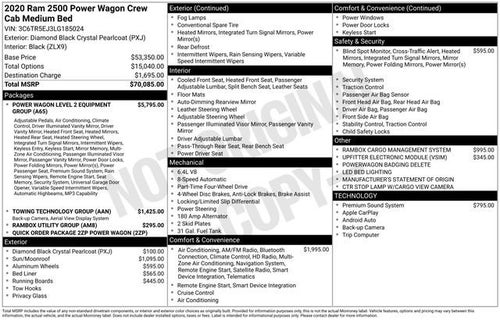 2020 RAM 2500 Power Wagon Crew Cab 4X4 6'4" Box