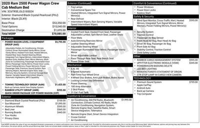 2020 RAM 2500 Power Wagon Crew Cab 4X4 6'4" Box