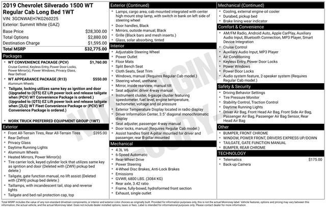 2019 Chevrolet Silverado 1500 Work Truck