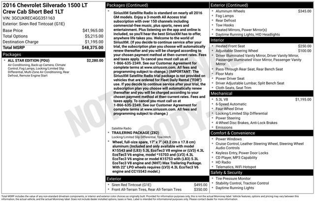 2016 Chevrolet Silverado 1500 LT