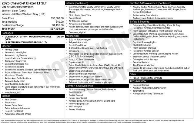 2025 Chevrolet Blazer 2LT