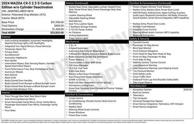 2024 Mazda Mazda CX-5 2.5 S Carbon Edition