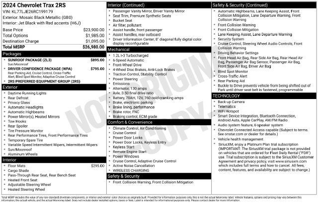 2024 Chevrolet Trax 2RS