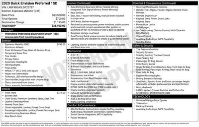 2020 Buick Envision Preferred Group