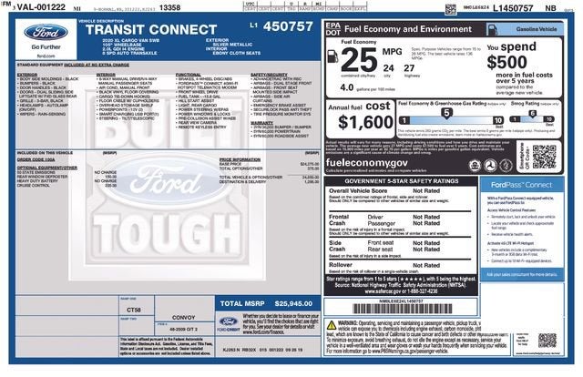 2020 Ford Transit Connect XL Cargo Van
