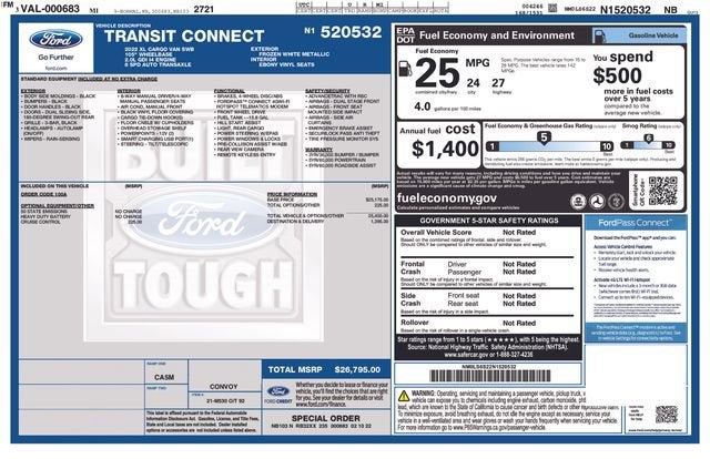 2022 Ford Transit Connect Van XL